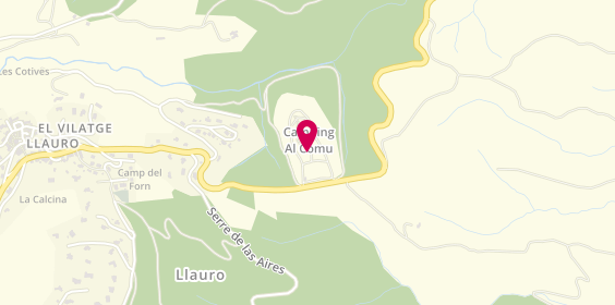 Plan de Camping Al Comu, Route de Fourques, 66300 Llauro