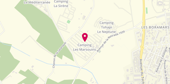 Plan de Camping Les Marsouins - Ciela Village - Argelès-sur-Mer, avenue de la Retirada 1939, 66700 Argelès-sur-Mer