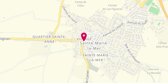 Plan de Village de Voile du Comité d'Entreprise R A T P, Passage Del Fang, 66470 Sainte-Marie-la-Mer
