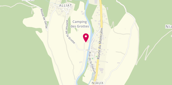 Plan de Camping des Grottes | Camping Ariège, Pyrénées, Prado de la Hillo, 09400 Alliat
