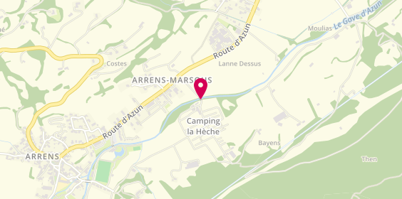 Plan de Camping la Heche, 54 Route d'Azun, 65400 Arrens-Marsous