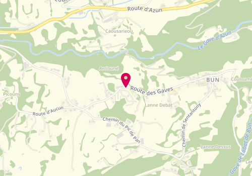 Plan de Camping le Bosquet, 33 Route des Gaves, 65400 Bun