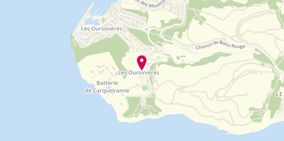 Plan de Camping Les Oursinières, 374 Chem. Pass. Des Gardéens, 83220 Le Pradet