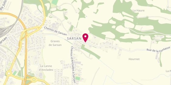Plan de Camping Caravaning de Sarsan, Chemin Sarsan, 65100 Lourdes