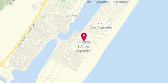 Plan de Camping Les Ayguades, avenue de la Jonque, 11430 Gruissan