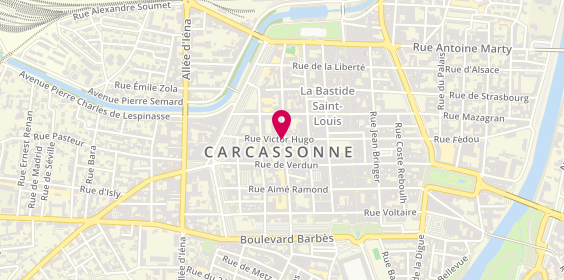 Plan de Audesud Vacances, 33 Rue Victor Hugo, 11000 Carcassonne