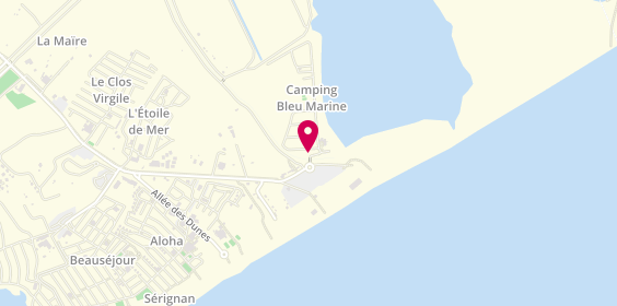 Plan de Camping Bleu Marine-La Gamba Flamen, All. De la Grande Maïre, 34410 Sérignan