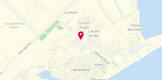 Plan de Aloa Vacances - Camping le Clos Virgile, La Maïre, 34410 Sérignan