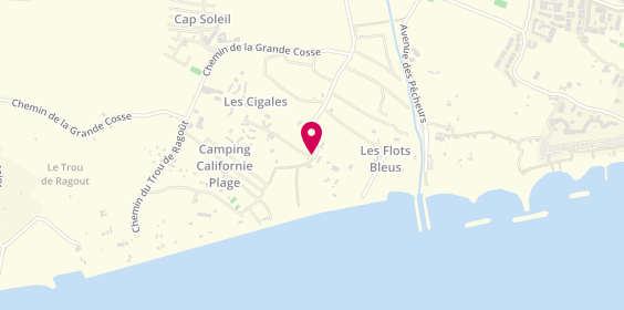 Plan de Camping l'Occitan, Côte Ouest chemin des Blanquettes, 34450 Vias