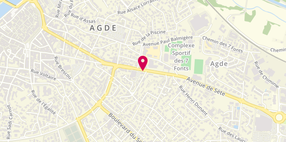Plan de Le Cap Agathois, Route Sète, 34300 Agde