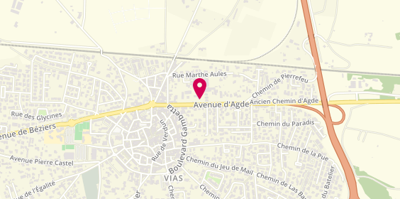 Plan de Les Ondines, Côte Ouest Avenue Agde, 34450 Vias