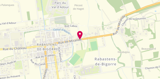 Plan de Camping Municipal de la Galotte, 44 Rue de Mirande, 65140 Rabastens-de-Bigorre