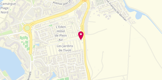 Plan de Les Jardins de Tivoli, 470 Route de l'Espiguette, 30240 Le Grau-du-Roi