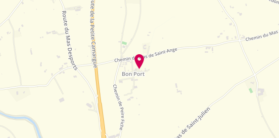 Plan de Camping Bon Port - Petite Camargue, 383 chemin du Mas de Saint-Ange, 34400 Lunel