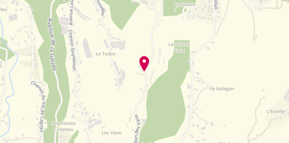 Plan de Homair Vacances, Camping le Todos 159 Chemin Vallon des Vaux, 06800 Cagnes-sur-Mer
