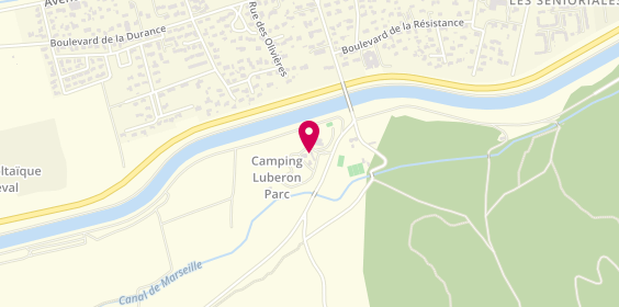 Plan de Camping Yelloh Village Luberon Parc, avenue du Bois, 13350 Charleval