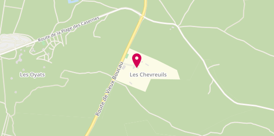 Plan de Camping Les Chevreuils, 2338 Route de Hossegor A Vieux Boucau, 40510 Seignosse