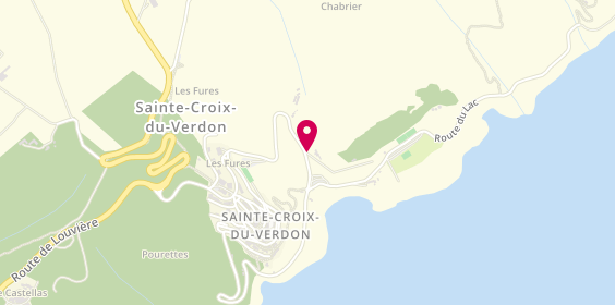 Plan de Camping de Ste Croix du Verdon, Route du Bord du Lac, 04500 Sainte-Croix-du-Verdon