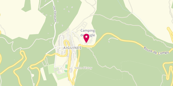 Plan de Camping de l'Aigle, 51 Route du Verdon, 83630 Aiguines