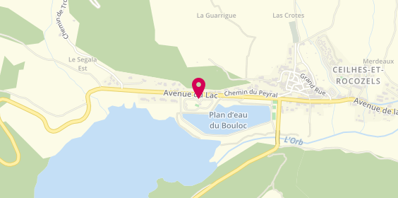 Plan de Camping le Bouloc, 22 avenue du Lac, 34260 Ceilhes-et-Rocozels