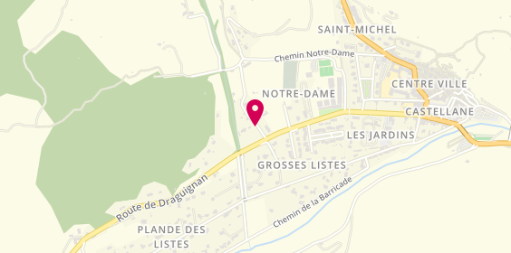 Plan de Camping Notre Dame du Verdon, parc Naturel Régional du Verdon
Route des Gorges Du, 04120 Castellane
