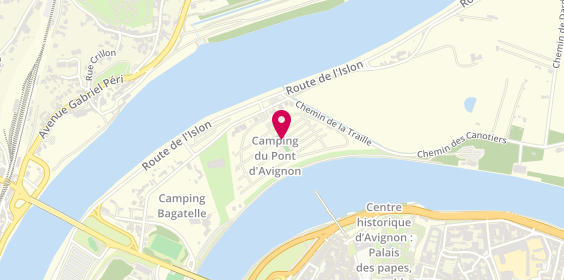 Plan de Camping du Pont d'Avignon, 10 chemin de la Barthelasse, 84000 Avignon