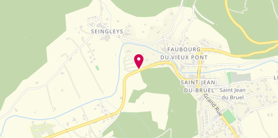 Plan de Camping le Claparede, Route de Nant, 12230 Saint-Jean-du-Bruel