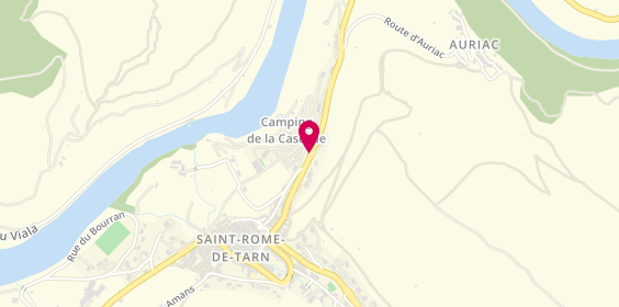 Plan de Camping de la Cascade, Route du Pont du Tarn, 12490 Saint-Rome-de-Tarn