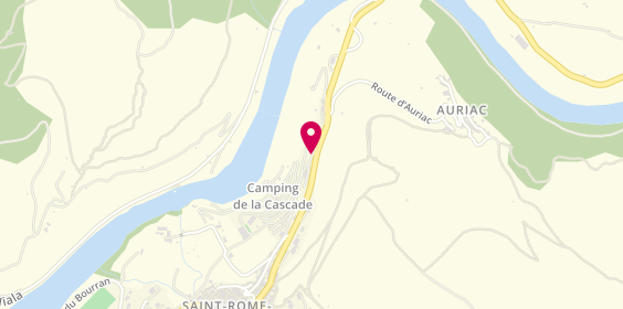 Plan de Camping la Cascade | Aveyron, avenue du Pont du Tarn, 12490 Saint-Rome-de-Tarn
