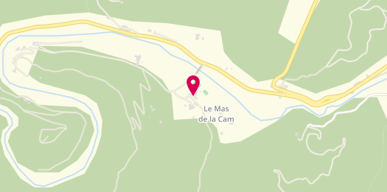 Plan de Camping Mas de la Cam Saint Jean du Gard, Route de Saint André de Valborgne, 30270 Saint-Jean-du-Gard