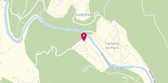 Plan de Camping la Berge Fleurie, 448 Chemin de Malbosc, 30140 Mialet