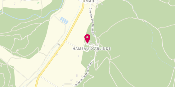 Plan de Aire Naturelle de Camping le Lavoir d'Arlinde, Ham. d'Arlinde, 30500 Allègre-les-Fumades