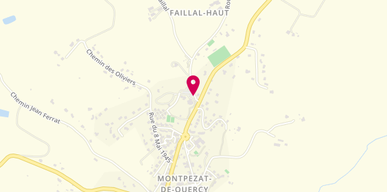 Plan de Camping du Faillal, 45 Route du Faillal, 82270 Montpezat-de-Quercy