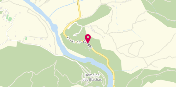 Plan de Camping Sud Ardèche le Midi, Quartier la Rouvière Route Gorges, 07150 Vallon-Pont-d'Arc