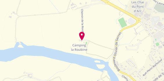 Plan de Camping de la Roubine, 672 chemin de la Roubine, 07150 Vallon-Pont-d'Arc