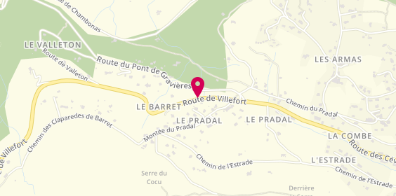 Plan de Camping le Pradal, 35 Route de Villefort, 07140 Les Vans