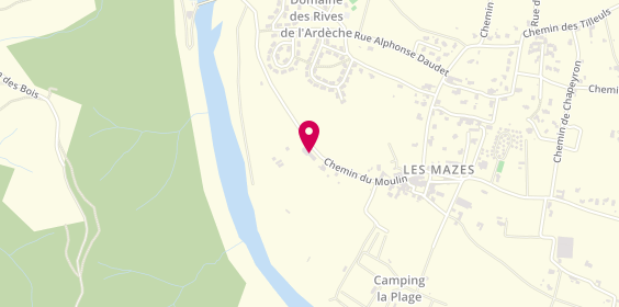 Plan de Camping Arc en Ciel - Ciela Village - Ardèche, 359 Chemin du Moulin
Les Mazes, 07150 Vallon-Pont-d'Arc