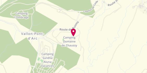 Plan de Domaine de Chaussy, Petit Chaussy
5885 Route de Ruoms, 07150 Lagorce