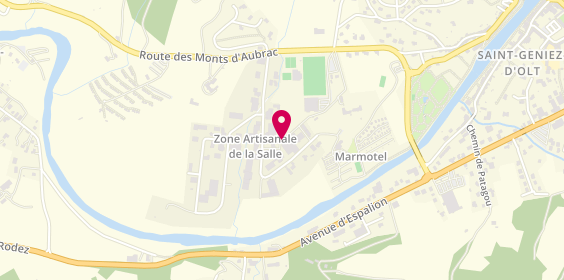 Plan de Camping Marmotel, Saint Geniez d'Olt Zone Artisanale la Salle, 12130 Saint-Geniez-d'Olt-et-d'Aubrac