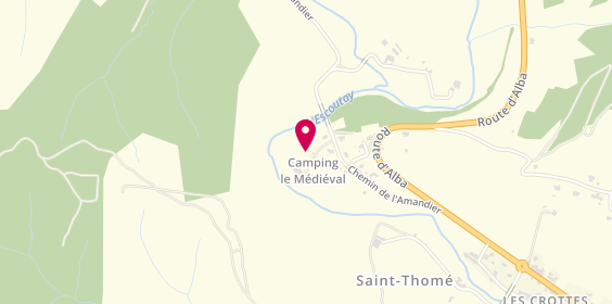 Plan de Medrose Camping, 120 Impasse du Médiéval, 07220 Saint-Thomé