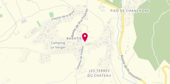 Plan de Camping Les 2 Bois, 254 Route de Prã Fouran, 05200 Baratier