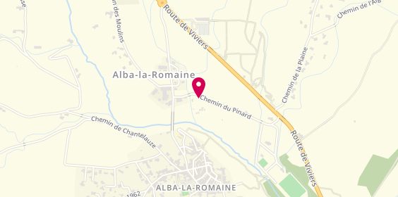 Plan de Le Camping du Théâtre, 104 Chemin du Pinard
Ribeyras, 07400 Alba-la-Romaine