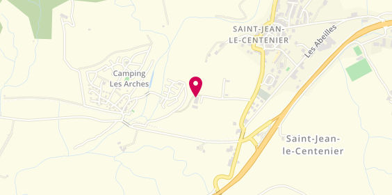 Plan de Camping Les Arches, Bas Centenier, 07580 Saint-Jean-le-Centenier