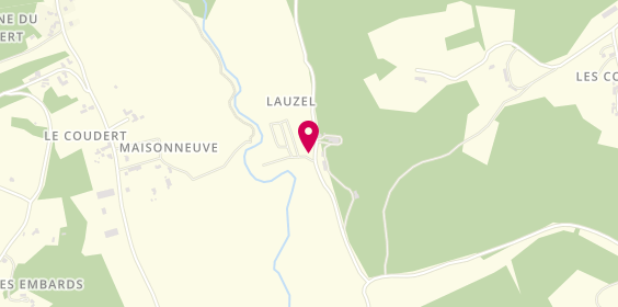 Plan de Camping Les Cascades, Lauzel, 24250 Saint-Cybranet