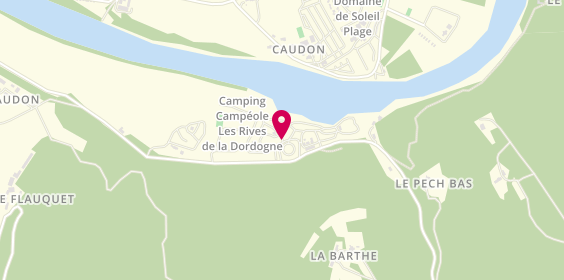 Plan de Camping Les Rives de la Dordogne, 1871 Route de la Forêt, 24250 Domme