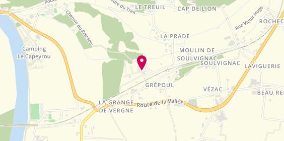 Plan de Camping Dordogne 2 Vallees, 168 impasse du Temps Libre, 24220 Vézac