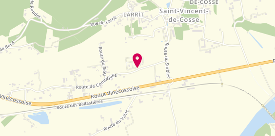 Plan de Camping le Tiradou, Camping le Tiradou
208 Route de Combejolie, 24220 Saint-Vincent-de-Cosse