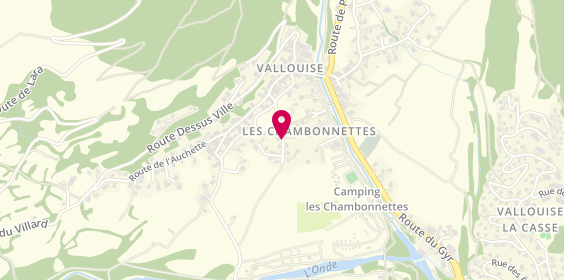 Plan de Groupement Campeurs Universitaires, Camping C G U Chemin Horts, 05290 Vallouise