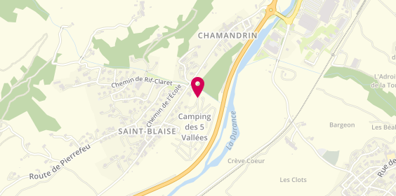 Plan de Camping des 5 Vallées - Briançon, hameau Saint-Blaise, 05100 Briançon