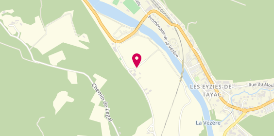 Plan de Camping la Rivière, 3 Route du Sorcier, 24620 Les Eyzies